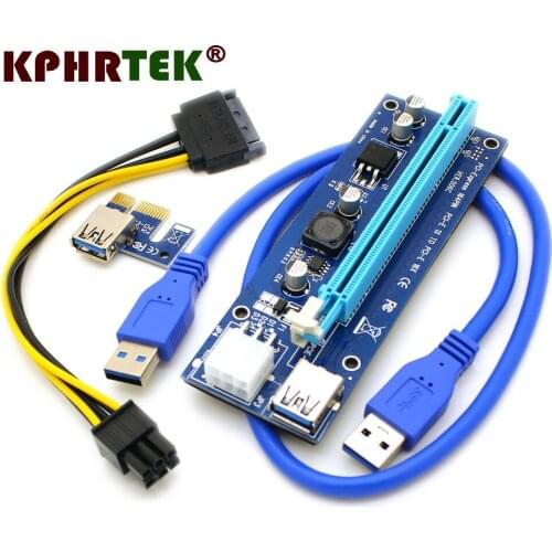 USB 3.0 PCI-E VER006C Express 1x To 16x Extender Riser Card Adapter Power Cable 50615180429