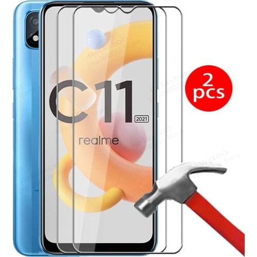 2Pcs Tempered Glass Real me C11 Screen Protector For OPPO Realme C11 C 11 RealmeC11 Glass For Realme C11 6.52'' Protective Films