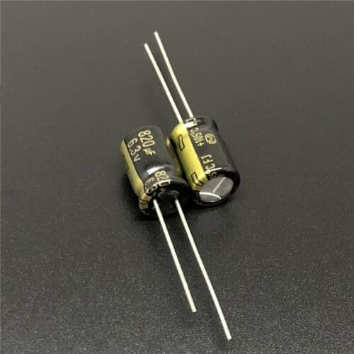 100pcs 820uF 6.3V FJ Series 8x11.5mm Low ESR 6.3V820uF Motherboard Capacitor
