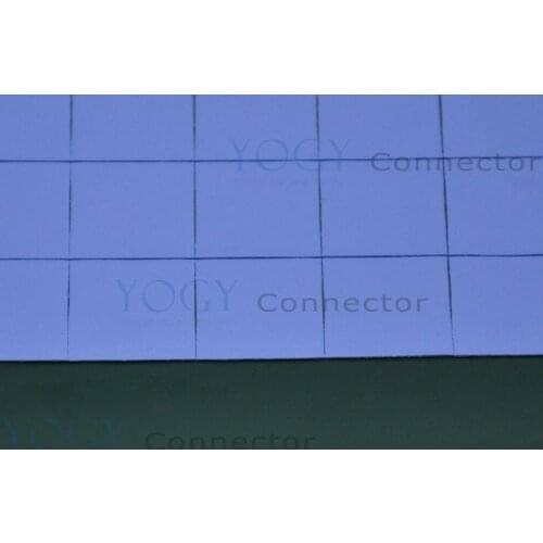 100 pcs/lot) 20*20mm Thickness=0.5mm Blue Silicone thermal pads, Commonly used in laptop chip cooling