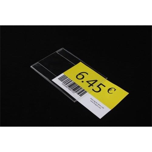 12x8cm Acrylic T1.2mm Plastic Sign Price Tag Label Display Paper Promotion Name Card Holders 20pcs label frame