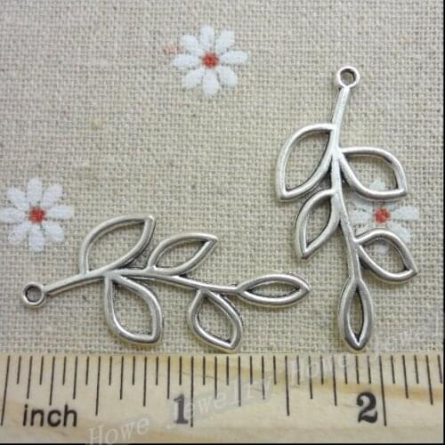 15 pcs Charms Tree leaf Pendant Tibetan silver Zinc Alloy Fit Bracelet Necklace DIY Metal Jewelry Findings