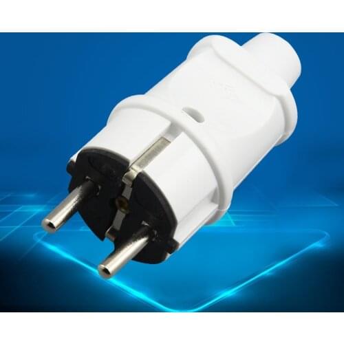 2pcs/lot Germany Russia Spain 2pins Elcectrical AC250V 16A EU Power Cord Cable Online Power Plug Trackable Shipping