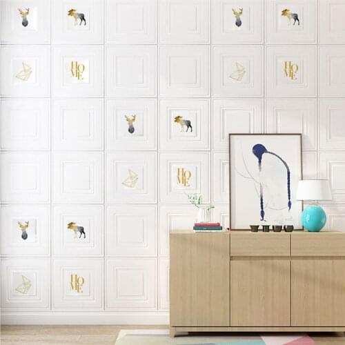 3D Brick Wall Stickers DIY Self Adhensive Decor Foam Waterproof Wall Covering Wallpaper for TV Background Kids Living Room