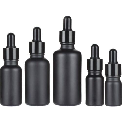 5ml 10ml 15ml 30ml 50ml 100ml Reagent Eye Dropper Drop Black Glass Aromatherapy Liquid Pipette Essential Oil Refillable Bottles