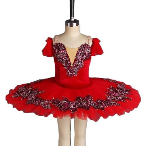 Red Bodice Pre-professional Ballet Tutu Girl & Women Ballet Tutu Ballerina Dance Costumes Blue Bird Tutu BLL028