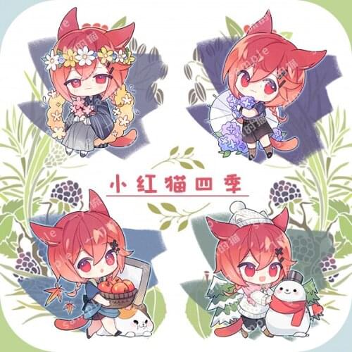 NEW Anime Final Fantasy XIV FF14 The Crystal Exarch Gurahatia Cat Cartoon Bag Keyring Acrylic Stand Model Pendant Toy Keychain