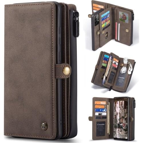 Wallet Case for Samsung Galaxy A72 A71 A52 A51 Zipper Wallet Leather Original Zipper Flip Wallet Leather for Galaxy A52 4G/5G