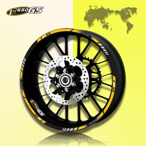 For BMW F650GS ADVENTURE 19''17'' 12 X Thick Edge Outer Rim Sticker Stripe Wheel Decals