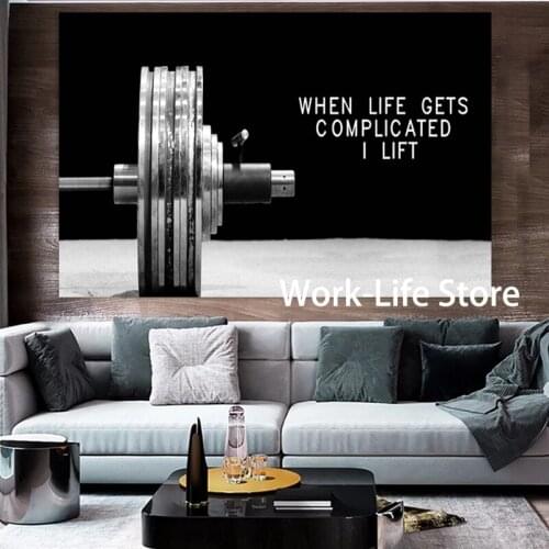 Bodybuilding Motivational and weightlifting print canvas Poster Motivational Inspiration Wall Art Painting Gym Decor