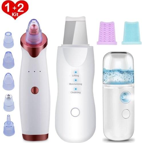 Blackhead Remover Vacuum Pore Cleaner Face Ance Pimple Removal Skin Scrubber Reduce Wrinkles Facial Lifting Nano Facial Sprayer