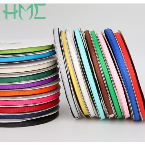 New Arrival 7mm(1/4") 100 yards/lot Mixed Color Grosgrain Ribbons for Wrapping Scrapbooking Wedding Party Decoration & DIY Gifts