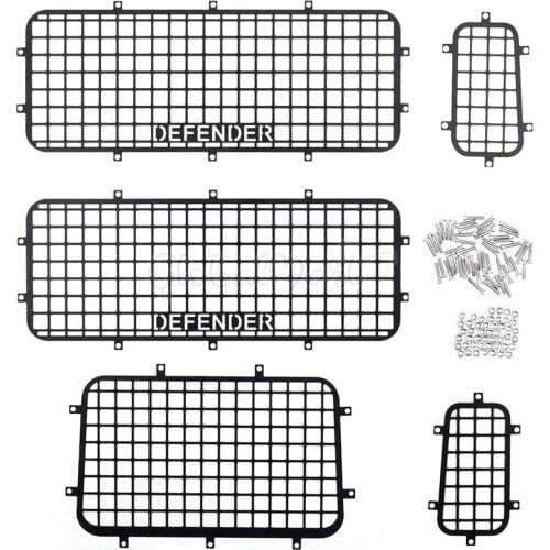5Pcs Metal Stereoscopic Window Mesh Protective Net for 1/10 1:10 RC Crawler Car Traxxas TRX-4 TRX4 Defender