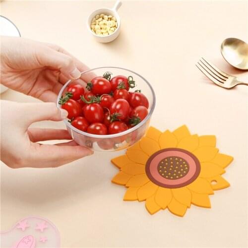 Cute Coaster Sunflower Starfish Heat Insulation Table Mat Family Office Anti-skid Tea Cup Milk Mug Coffee Cup Coaster Table Mat