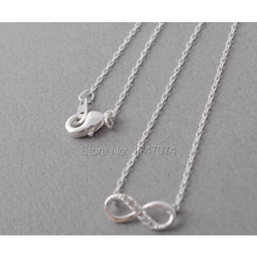 Fashion infinity necklace pendants jewelry gold silver plated