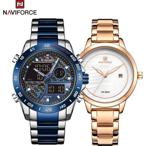 NAVIFORCE Original 2021 New Fashion Watches for Men and Women Top Luxury Brand Sport Couple Quartz Wrist watch Waterproof Clock