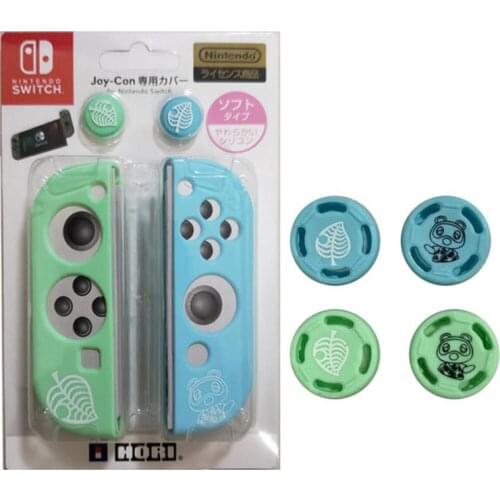 Cartoon Bear Leaf Thumb Stick Grip Cap Animal Joystick Cover Skin For Nintendo Switch NS Lite Joycon Controller Silicone Case