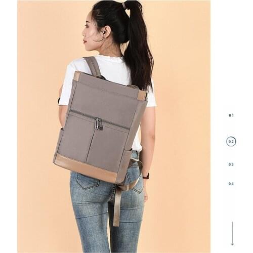 2020 New Oxford Cloth Backpack Color Contrast Large Capacity Portable College Schoolbag Multi Function Shopping Backpack