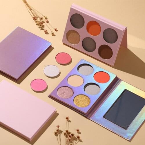 Private Label 42mm Pressed Powder Make Your Own Brand Make Up Bronzer Highlighter Palette 6 Shade DIY Mixing Blusher Makeup