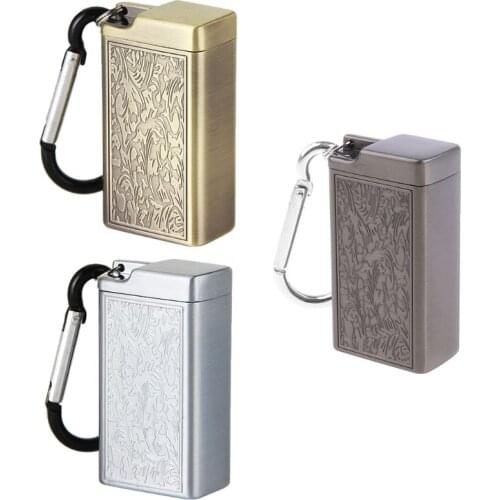 Smoke Ash Tray Mini Portable Ashtray Outdoor Keychain Metal Pocket Holder