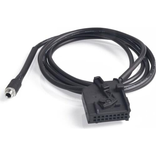 AUX Input Adapter Cable 18pin 3.5mm Female Jack Connect MP3 Mobile Phone For VW Passat Touareg Golf V for AUDI MFD2 RNS2