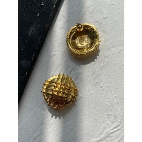 RISPADA EH61354-Q4 Vintage exaggerated Gold Stud Earrings