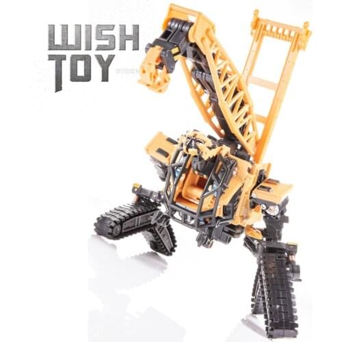 Transformation Robot MT04 MT-04 Oversize Alloy Yellow Iron Arm Hightower Crane Vehicle Movie Devastator Action Figure Toys