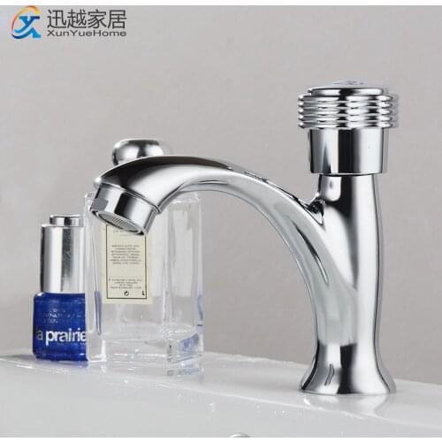 Zinc Alloy Single Cold Water Hole Basin Faucet Cpper Core Above Counter WashBasin For Toilet Bathroom Sanitary Ware