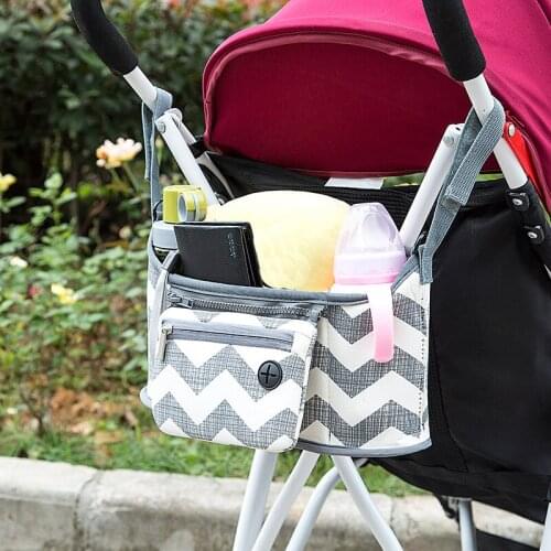 Baby Stroller Bag Nappy Diaper Mummy Bag Carriage Hanging Bag Storage Organizer Feeding Bottle Bag Stroller Accessories