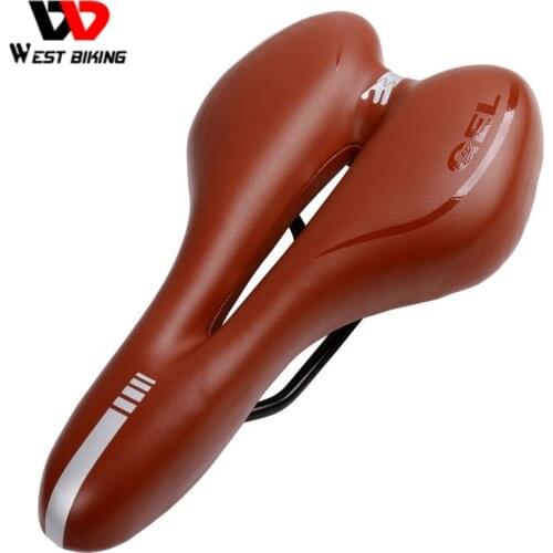 WEST BIKING Pure Silicone Bicycle Saddle MTB Bicycle Saddle Hollow Road Bike Cushion Cycling Bicycle Saddle Bike Accessories