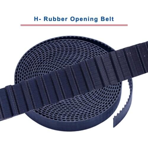 High Quality 1 meter H type-Opening Timing Belt Rubber Material Belt Width 25mm Black Synchronous Belt Teeth Pitch 12.7 mm