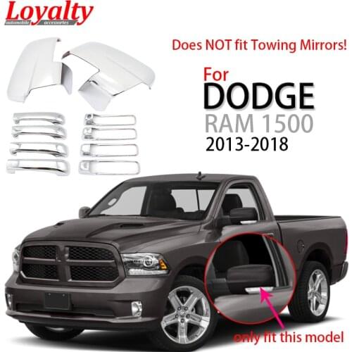 Loyalty Chrome Auto Part for 2013 2014 2015 2016 2017 2018 DODGE RAM 1500 Side View Mirror + 4 Door Handle Cover Car Styling