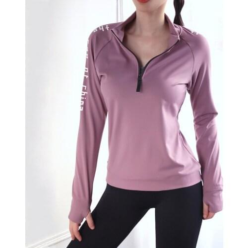 Women Top Sport Shirts Solid Color High Elastic Gym Running Breathable Long sleeve T-Shirts Thumb Hole Gym Tops Sport Wear