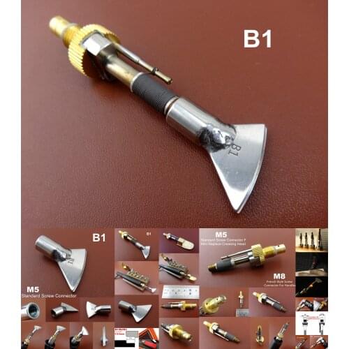 1pc B1 Leather Craft Electric Edge Crease Edging Creasing Machine Soldering Iron Replace Head Tip Heating Element Body Tool NEW