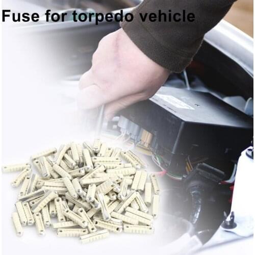 100Pcs Universal 8A Car Torpedo Type Safety Fuses Replacement for Auto Accessories