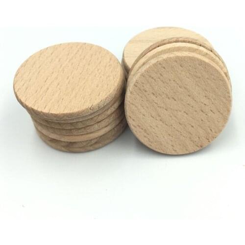 20pcs 25mm Unfinished Wood Pieces Blank Wood Slices Wooden Round Cutouts Shapes Wooden Circle Gift Tags for DIY Crafts Decor
