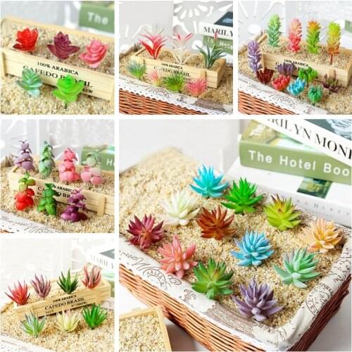 39Styles Artificial Succulent Plants Home Garden Decoration Christmas Halloween Wedding Birthday Party Supplies Mini Fake Plants