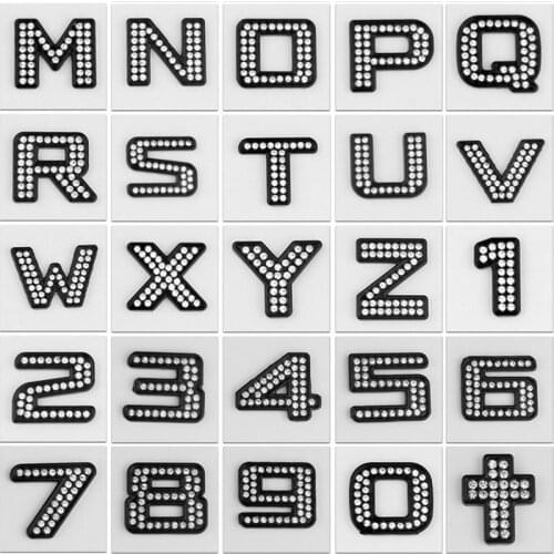 Automobile Sticker styling originality 3D English Letter A to Z and 0 to 9 Number Digital Auto Word Badge Logo Car Metal Sticker