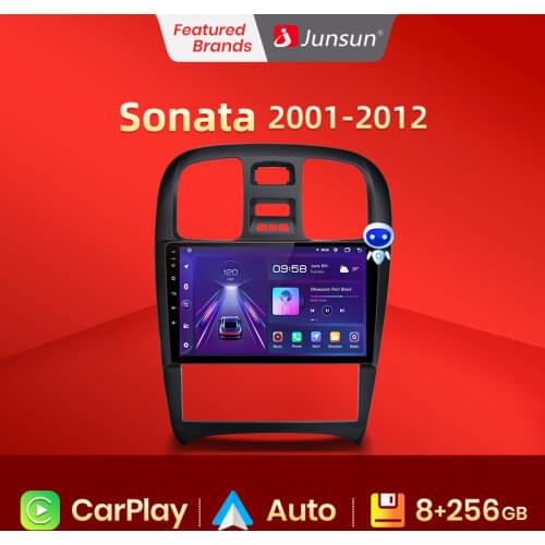 Junsun V1 Pro 4G CarPlay Android 10 4G+64G Car Radio Multimedia Player For Hyundai Sonata 2001 - 2012 GPS no 2din 2 din dvd