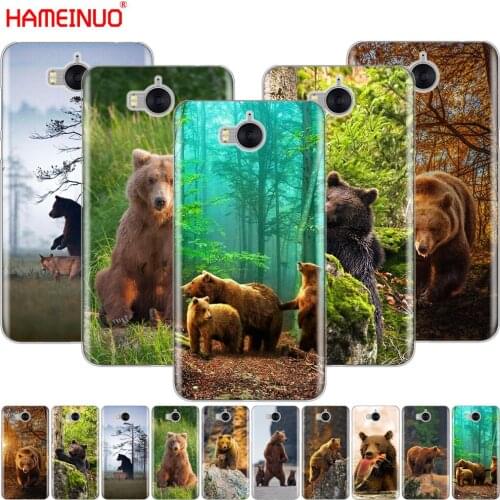 HAMEINUO Lonely Alaska Brown Bear cell phone Cover Case for huawei honor 3C 4X 4C 5C 5X 6 7 Y3 Y6 Y5 2 II Y560 2017