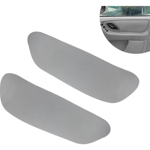For Ford Escape 2001 2002 2003 2004 2005 2006 2007 Microfiber Leather Car Interior Front Door Panel Armrest Cover Trim 2pcs Gray