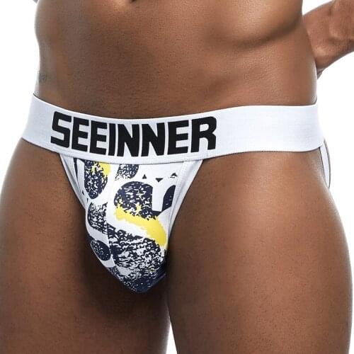 Mens Panties Sexy Male Underwear Men Jockstrap Briefs Gay Slip Homme Cotton Underpants Thongs Strings Tanga Penis Pouch Thongs