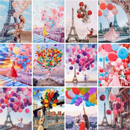 EverShine Diamond Painting Balloon Cross Stitch Diamond Mosaic Landscape Picture Rhinestones Handmade Art Hobby Home Decor