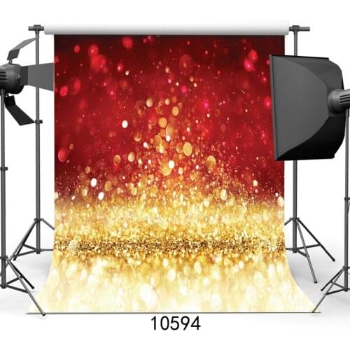 Bokeh Photography Backdrops Red Gold Backgrounds for Photo Studio Portrait Photography Baby Shower Newborn Children and Kid