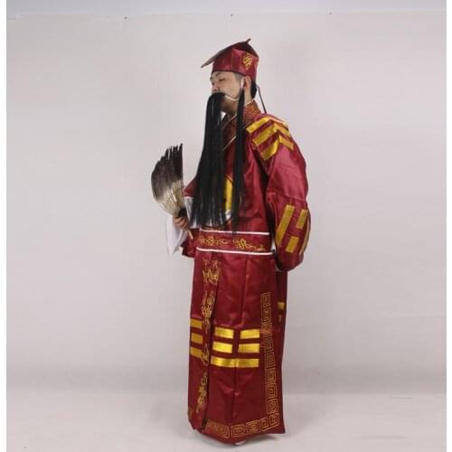 Chinese Operas Robe + Hat Peking Opera costumes Three Kingdoms Periods Zhu Geliang Bagua Tai Chi Wudang Daoist Drama Outfit