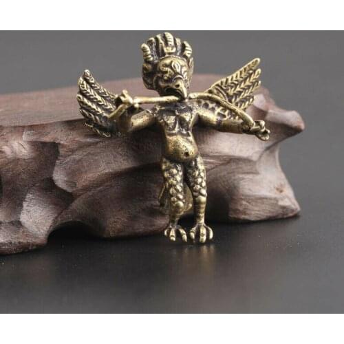 Chinese Old Asian Antiques Eagle Exquisite Key Buckle Pendant Statue Collection Ornaments Statues for Decoration Figurines