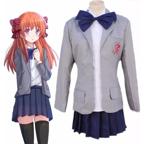 Anime Gekkan Shoujo Nozaki-kun Sakura Chiyo Cosplay Costume Girls Full Set School Uniform Women Halloween Carnaval Party Dress