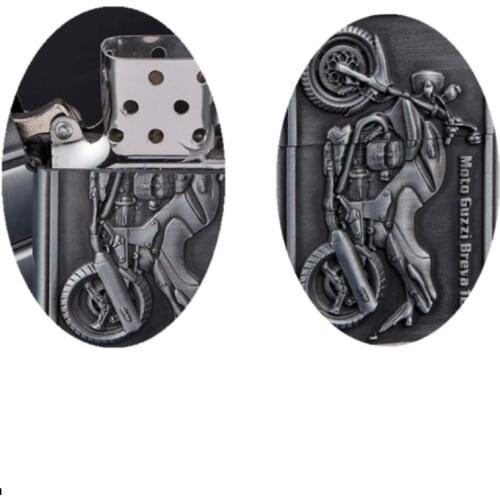 Creative Windproof motorcycle street stall kerosene gasoline Petroleum oil cheap cigarette lighter ( 1 random pattern no fuel )