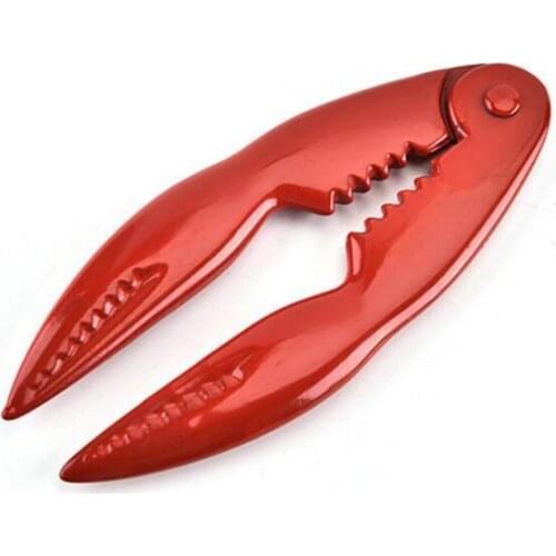 Kitchen Gadgets Metal Red Seafood Crab Cracker Seafood Tool Lobster Cracker Pliers Lobster Clips