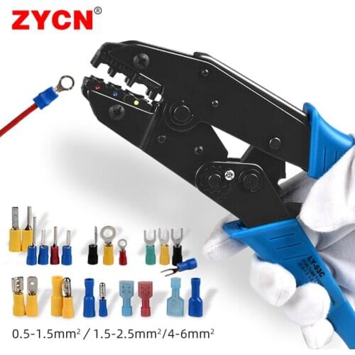 03C Crimping Pliers Professional Insulated Wire Terminals Connectors Ratcheting Crimper Tool 22-10AWG Adjustable Multifunction